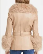 Jamie Chung Dexter New Blood Beige Fur Trim Jacket