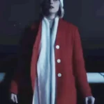 Jane Widdop It’s A Wonderful Knife 2023 Red Wool Coat