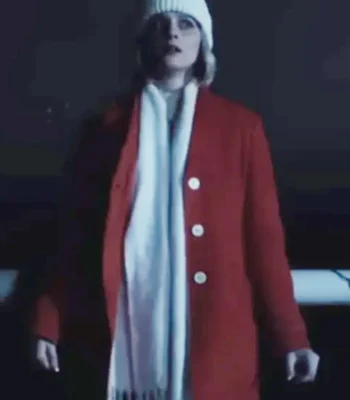 Jane Widdop It’s A Wonderful Knife 2023 Red Wool Coat