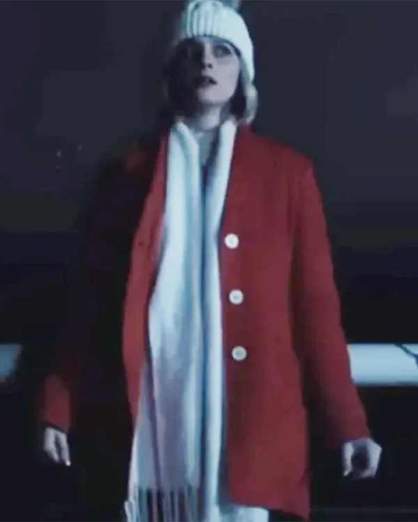 Jane Widdop It’s A Wonderful Knife 2023 Red Wool Coat