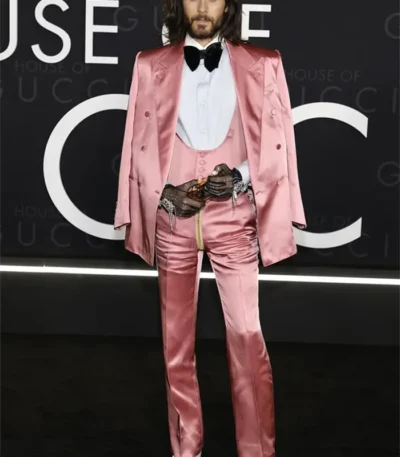 Jared Leto House Of Gucci Pink Blazer Jacket