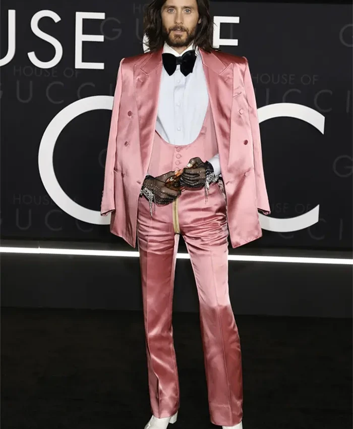 Jared Leto House Of Gucci Pink Blazer Jacket Jared Leto House Of Gucci Pink Blazer Jacket