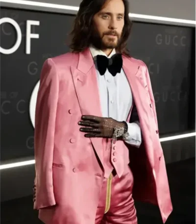 Jared Leto House Of Gucci Pink Blazer Jacket