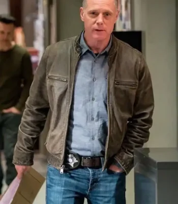 Chicago P.D. Jason Beghe Cafe Racer Leather Jacket