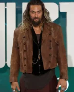 Justice League Aquaman Distressed Brown Jacket