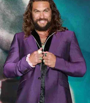 Jason Momoa Joker Suiting Purple Blazer