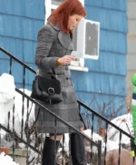 Jennifer Lawrence Don’t Look Up Long Trench Checked Coat