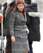 Jennifer Lawrence Don’t Look Up Long Trench Checked Coat