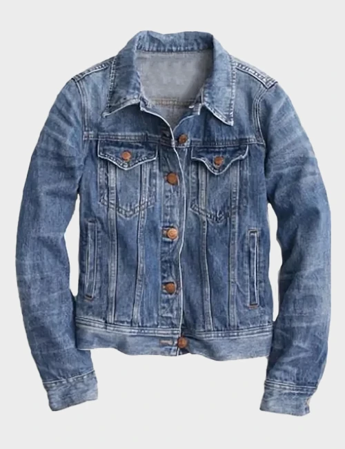 Jessica Capshaw Holidate Abby Blue Denim Jacket Jessica Capshaw Holidate Abby Blue Denim Jacket