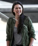 Jessica Henwick Iron Fist Colleen Wing Green Cotton Jacket