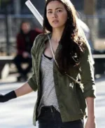 Jessica Henwick Iron Fist Colleen Wing Green Cotton Jacket