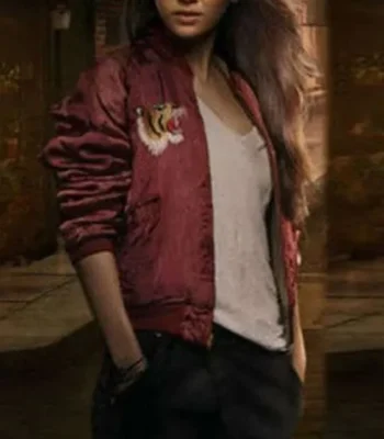 Jessica Henwick Iron Fist Colleen Wing Red Bomber Jacket