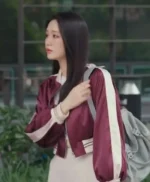 Jin Ga-Yeong My Demon Satin Bomber Jacket