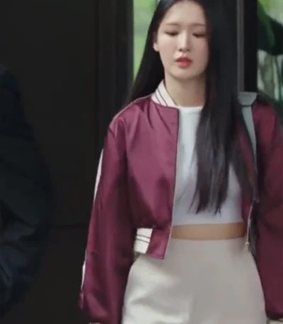 Jin Ga-Yeong My Demon Satin Bomber Jacket