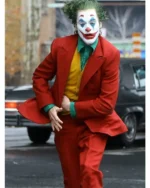 Joaquin Phoenix Joker Single Breasted Arthur Fleck Red Suit