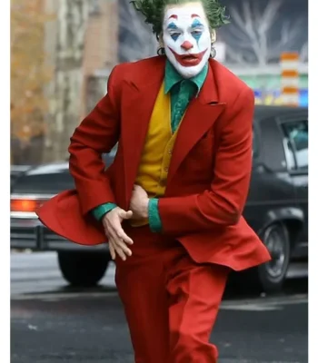 Joaquin Phoenix Joker Single Breasted Arthur Fleck Red Suit