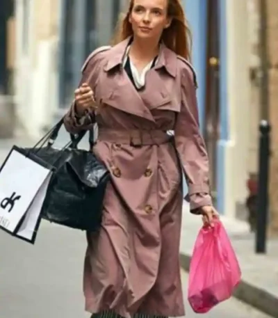 Jodie Comer Killing Eve Double Breasted Cotton Trench Coat