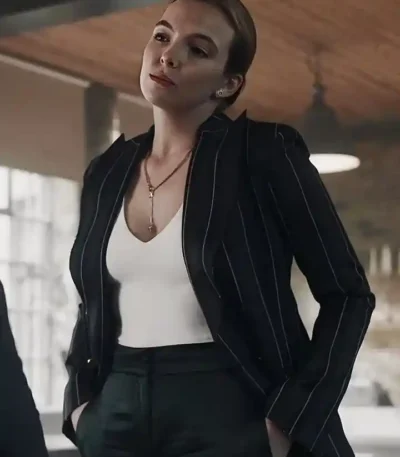 Jodie Comer Killing Eve Season 02 Villanelle Black Blazer