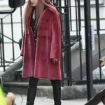 Jodie Comer Killing Eve Villanelle Pink Long Fur Coat