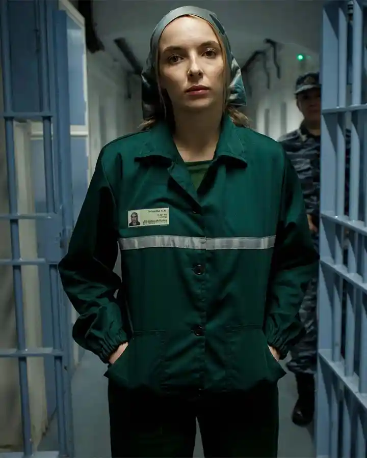 Jodie Comer Killing Eve Villanelle Shirt Style Green Cotton Jacket Jodie Comer Killing Eve Villanelle Shirt Style Green Cotton Jacket