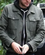 John Krasinski IF 2024 Grey Wool Jacket