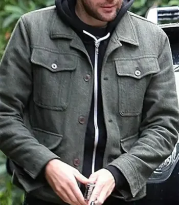 John Krasinski IF 2024 Grey Wool Jacket
