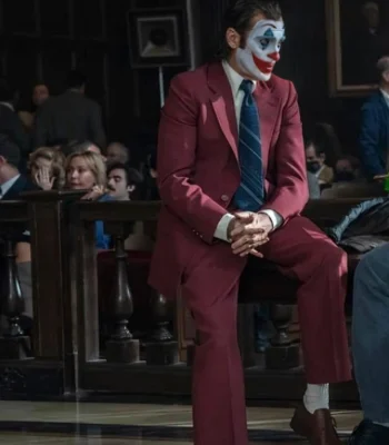 Joker: Folie à Deux Joaquin Phoenix Maroon Suit