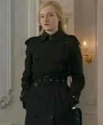 Julia Garner Inventing Anna Black Long Coat