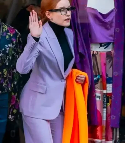 Julia Garner Inventing Anna Purple Blazer