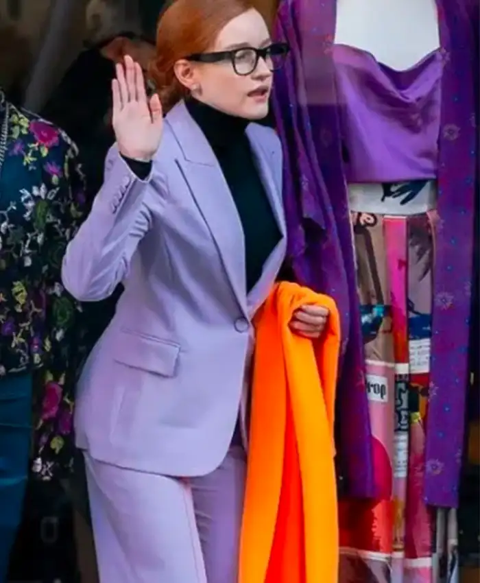Julia Garner Inventing Anna Purple Blazer Julia Garner Inventing Anna Purple Blazer