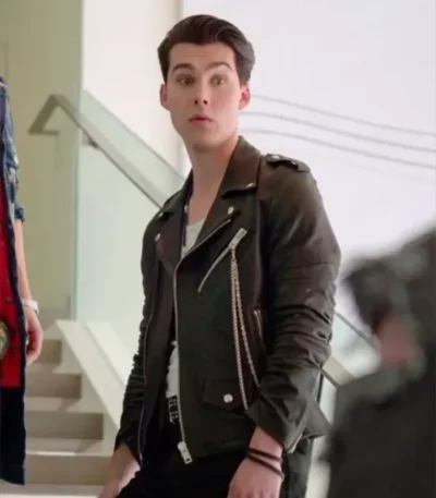 Julie and the Phantoms Reggie Peters Black Biker Leather Jacket