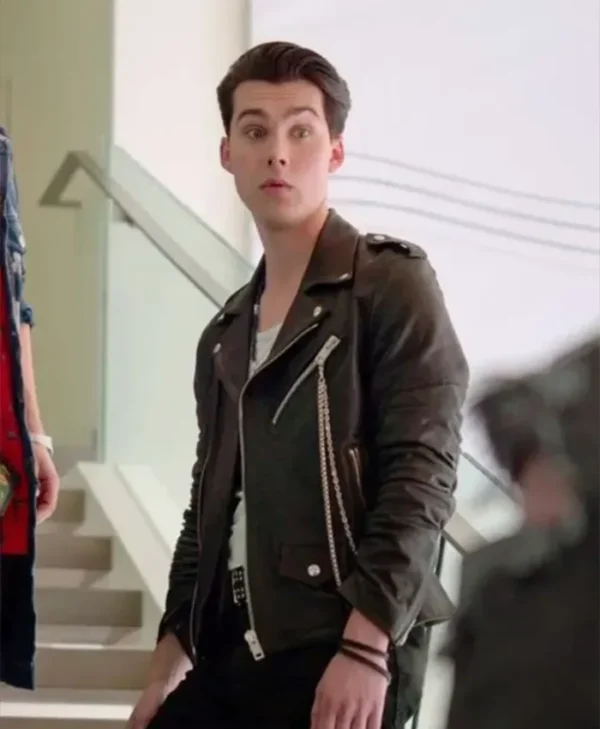 Julie and the Phantoms Reggie Peters Black Biker Leather Jacket