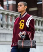 Julien Calloway Gossip Girl Maroon Varsity Jacket