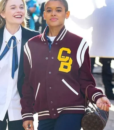 Julien Calloway Gossip Girl Maroon Varsity Jacket