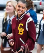 Julien Calloway Gossip Girl Maroon Varsity Jacket
