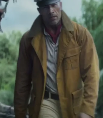 Jungle Cruise The Rock Frank Brown Cotton Coat