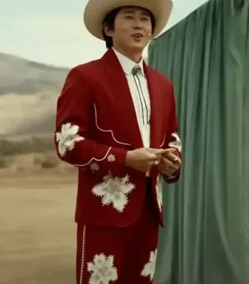 Jupe Nope Costume Steven Yeun Cowboy Red Suit