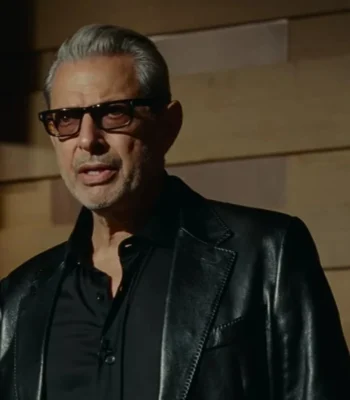 Jurassic World 3 Dominion Ian Malcolm Black Leather Coat
