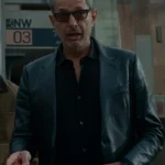 Jurassic World 3 Dominion Ian Malcolm Black Leather Coat