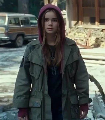 Jurassic World 3 Maisie Lockwood Green Cotton Field Jacket