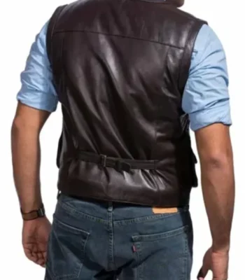 Jurassic World Chris Pratt Brown Leather Utility Vest