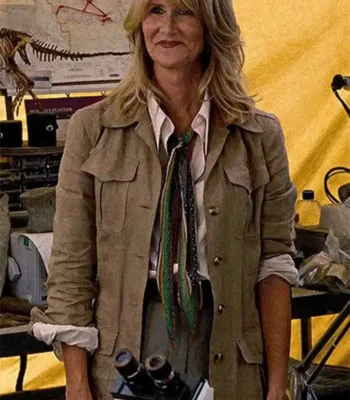 Jurassic World Dominion Ellie Sattler Cotton Brown Long Coat