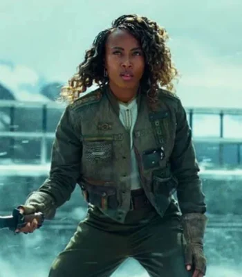 Jurassic World Dominion Kayla Watts Green Cropped Jacket
