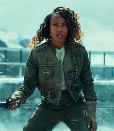 Jurassic World Dominion Kayla Watts Green Cropped Jacket
