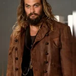 Justice League Aquaman Distressed Brown Jacket