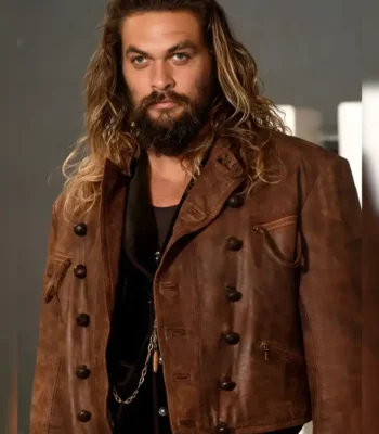 Justice League Aquaman Distressed Brown Jacket