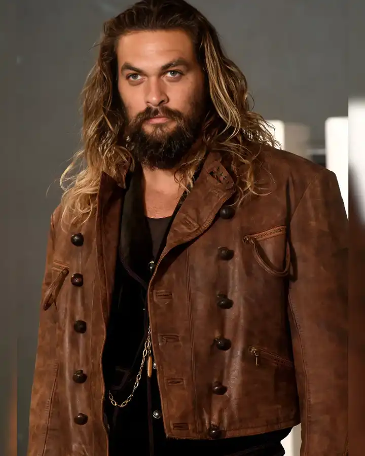 Justice League Aquaman Distressed Brown Jacket Justice League Aquaman Distressed Brown Jacket