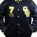 Justice League Cyborg Black Varsity Jacket