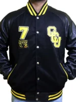 Justice League Cyborg Black Varsity Jacket