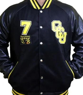 Justice League Cyborg Black Varsity Jacket